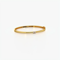 Solitaire Diamond Bangle Bracelet