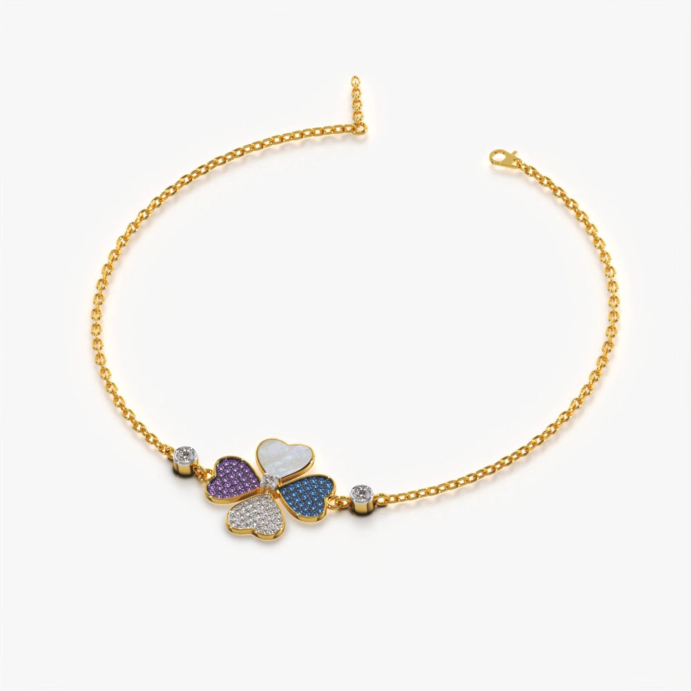Colorful Clover Bracelet