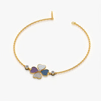 Four-Leaf Clover Heart Bracelet