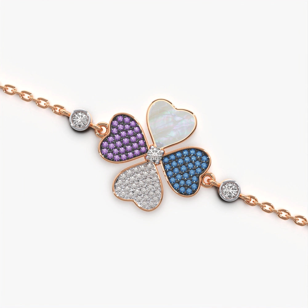 Colorful Clover Bracelet