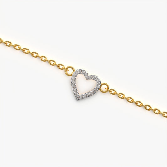 Tiny Pave Heart Bracelet