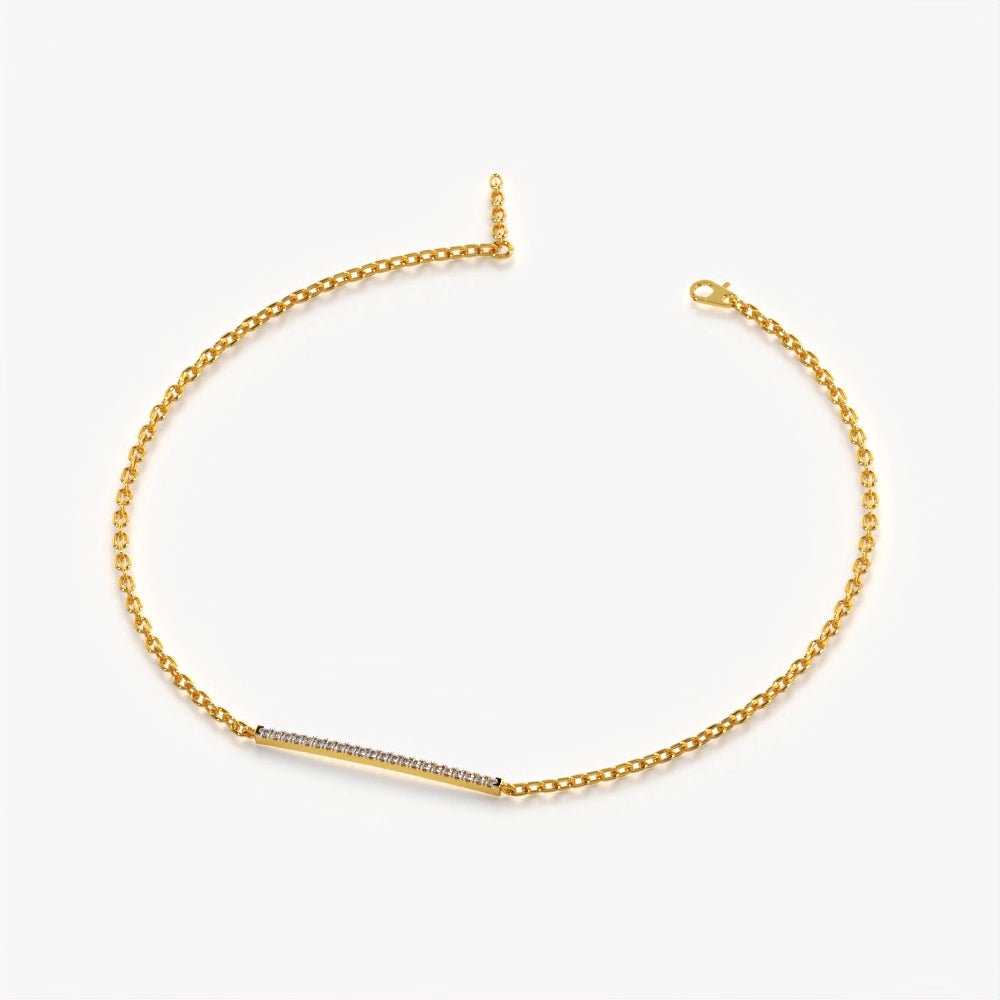 Elegant Diamond Bar Bracelet