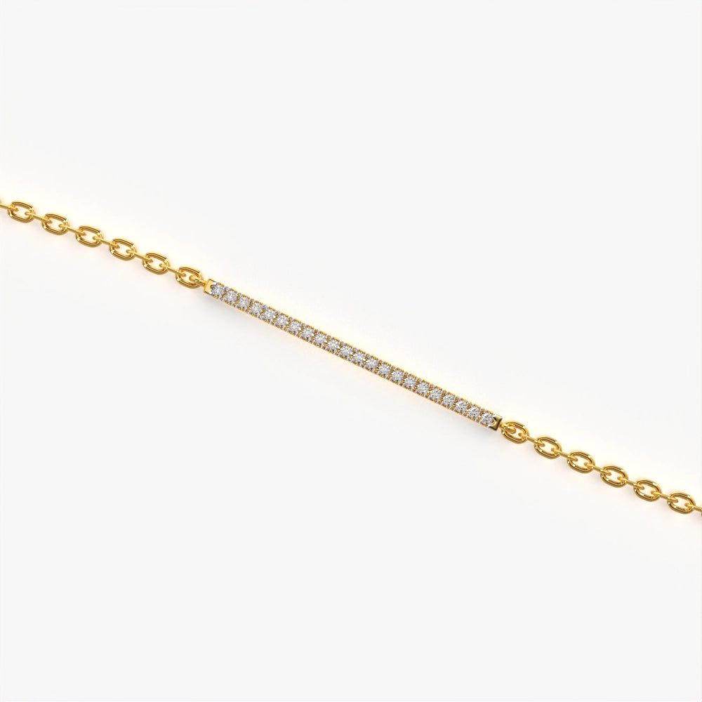 Elegant Diamond Bar Bracelet