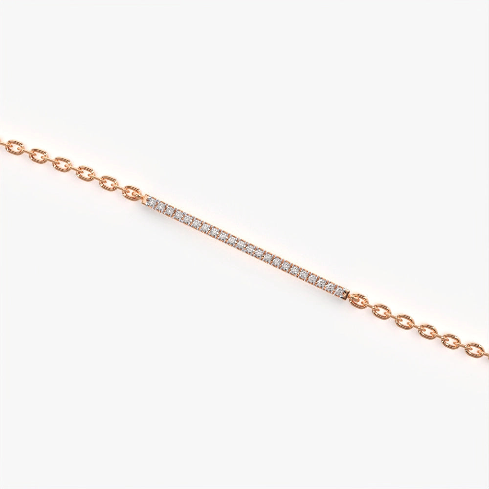 Elegant Diamond Bar Bracelet