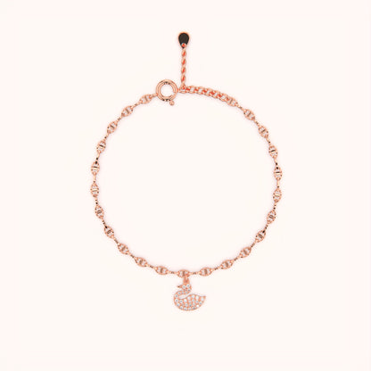 Charming Pave Set Duck Bracelet