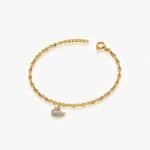 Charming Pave Set Duck Bracelet