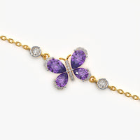 Purple Butterfly Bracelet