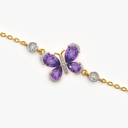 Purple Butterfly Bracelet