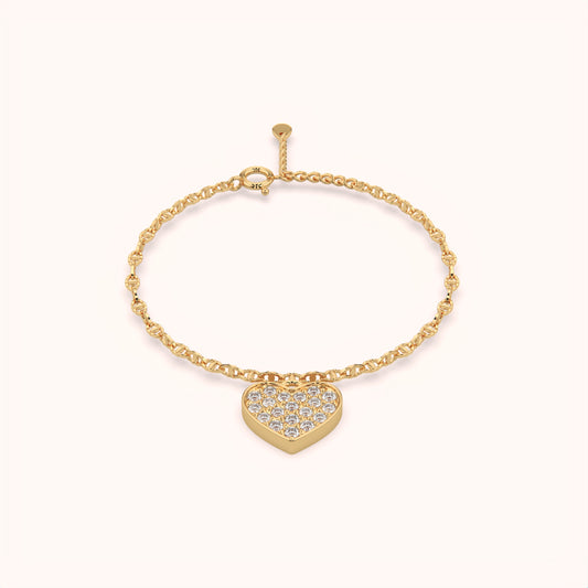 Diamond Heart Bracelet