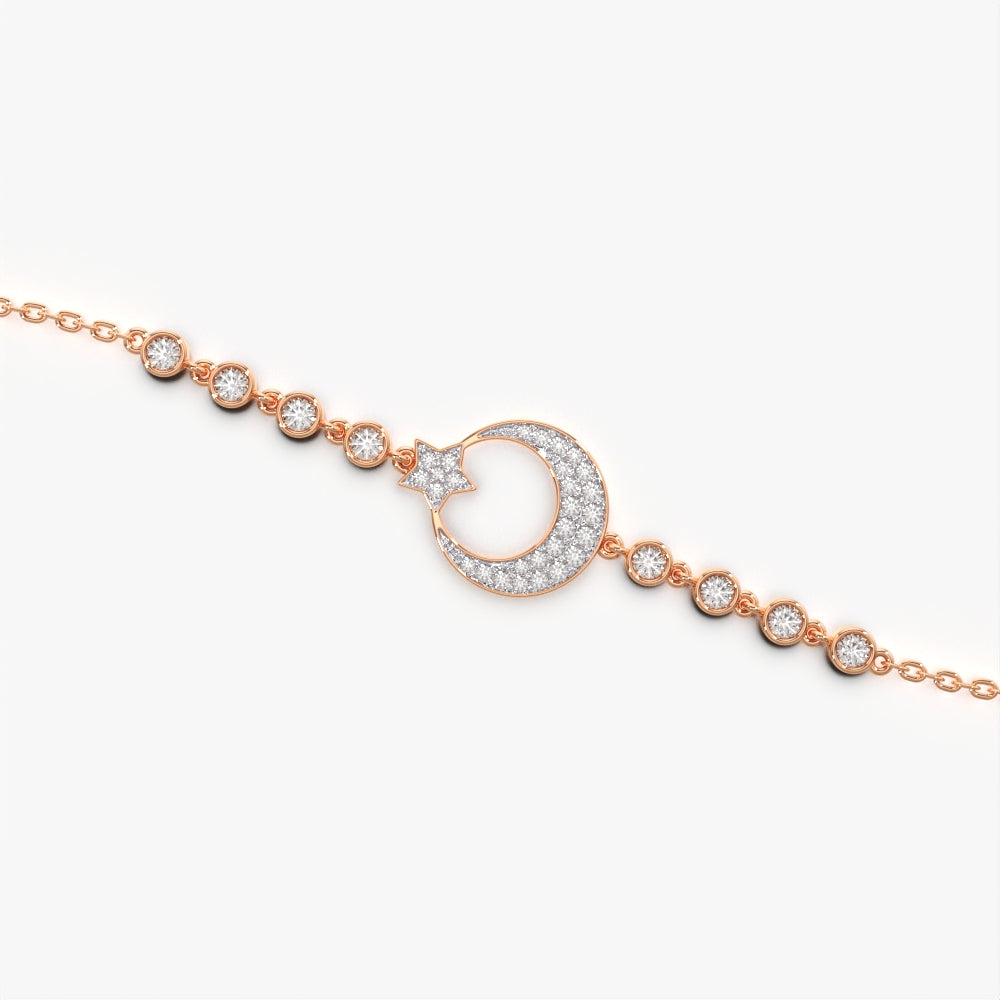 Moon and Starry Charm Bracelet