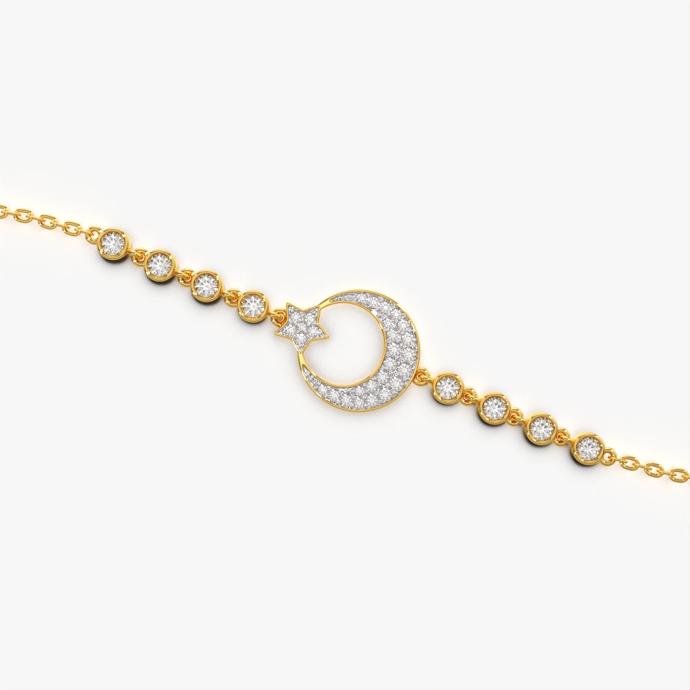 Moon and Starry Charm Bracelet