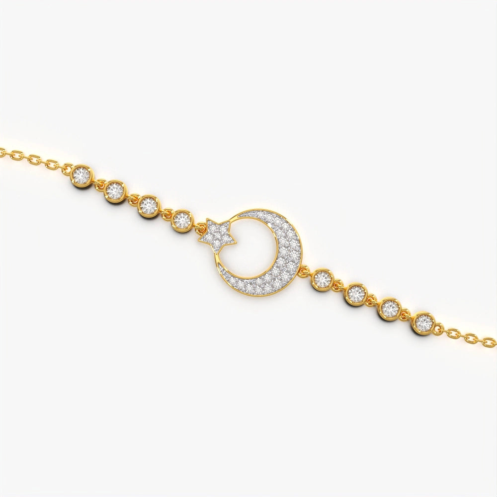 Moon and Starry Charm Bracelet