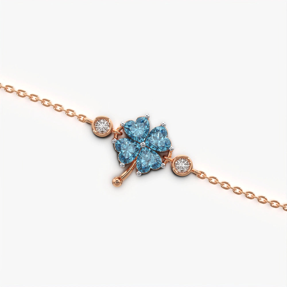 Elegant Floral Charm Bracelet