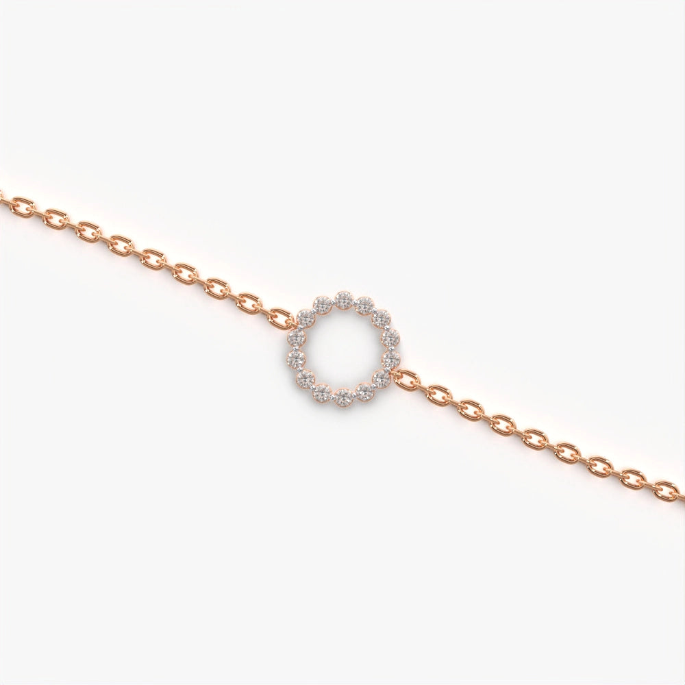 Circle Design Diamond Bracelet