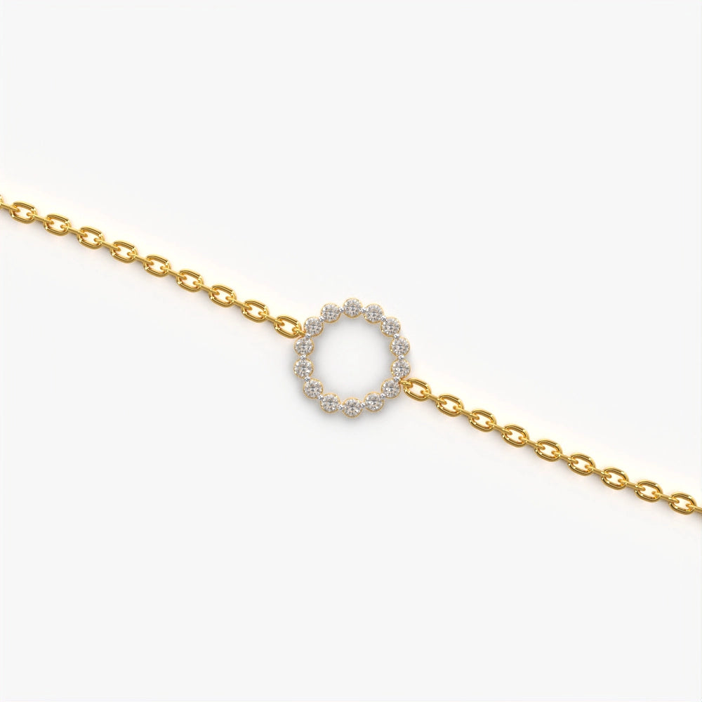Circle Design Diamond Bracelet