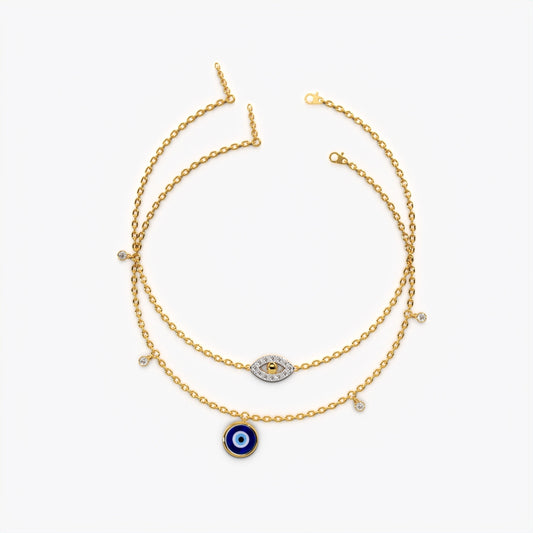 Evil Eye Charm Bracelet Set