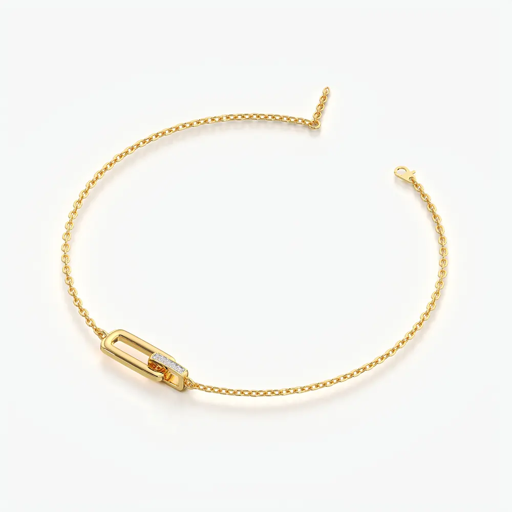 Open Oval Link Station Bracelet