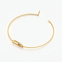 Open Oval Link Station Bracelet
