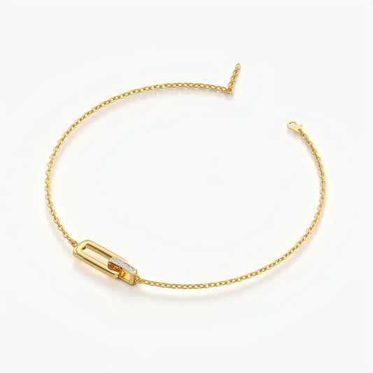 Open Oval Link Station Bracelet