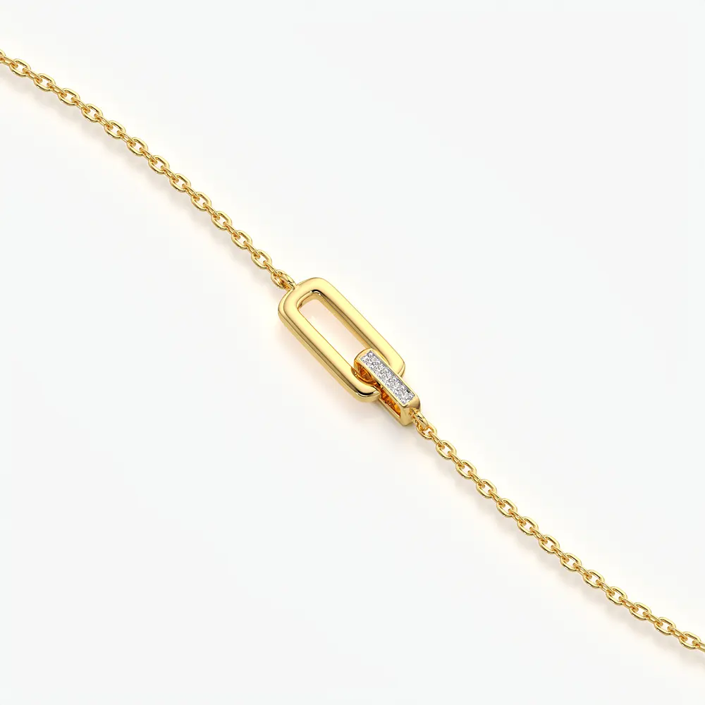 Open Oval Link Station Bracelet
