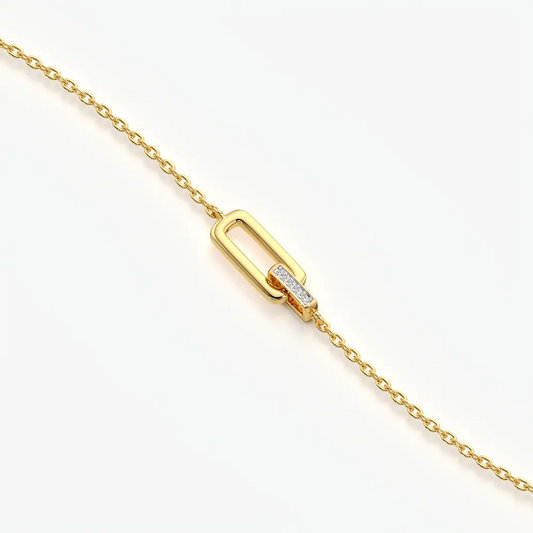 Open Oval Link Station Bracelet
