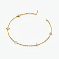 Four Point Star Station Bracelet