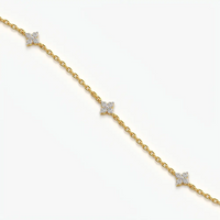Four Point Star Station Bracelet
