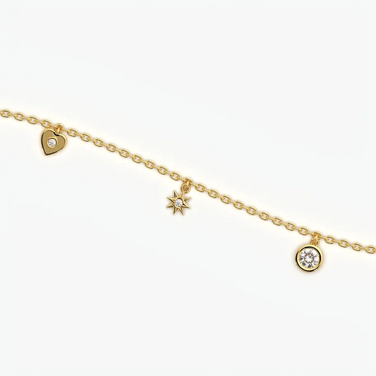 Lucky Seven Dangle Charm Bracelet