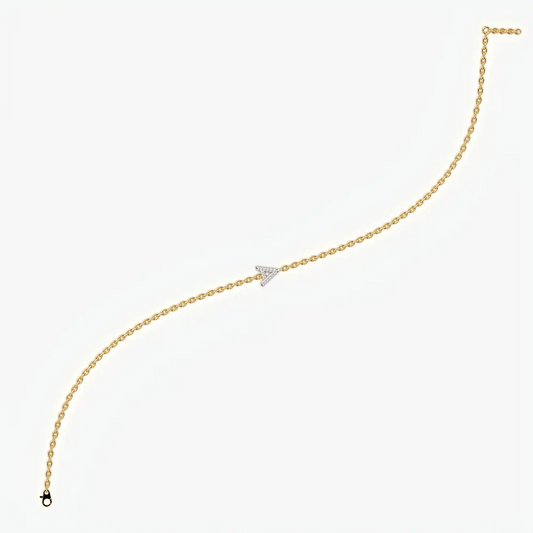 Initial Letter Pave Bracelet