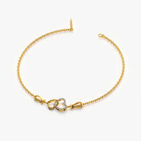 Interlocked Twin Heart Tulip Bracelet