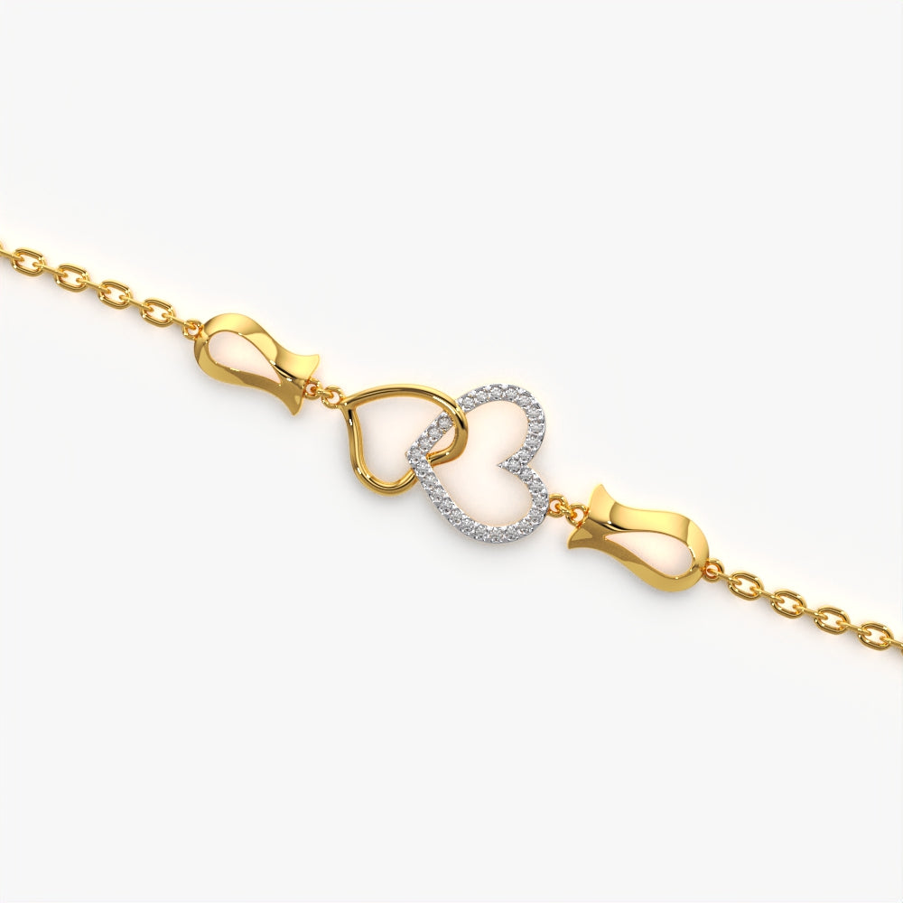 Heart Linked Charm Bracelet