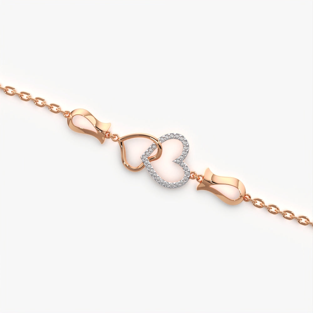 Heart Linked Charm Bracelet