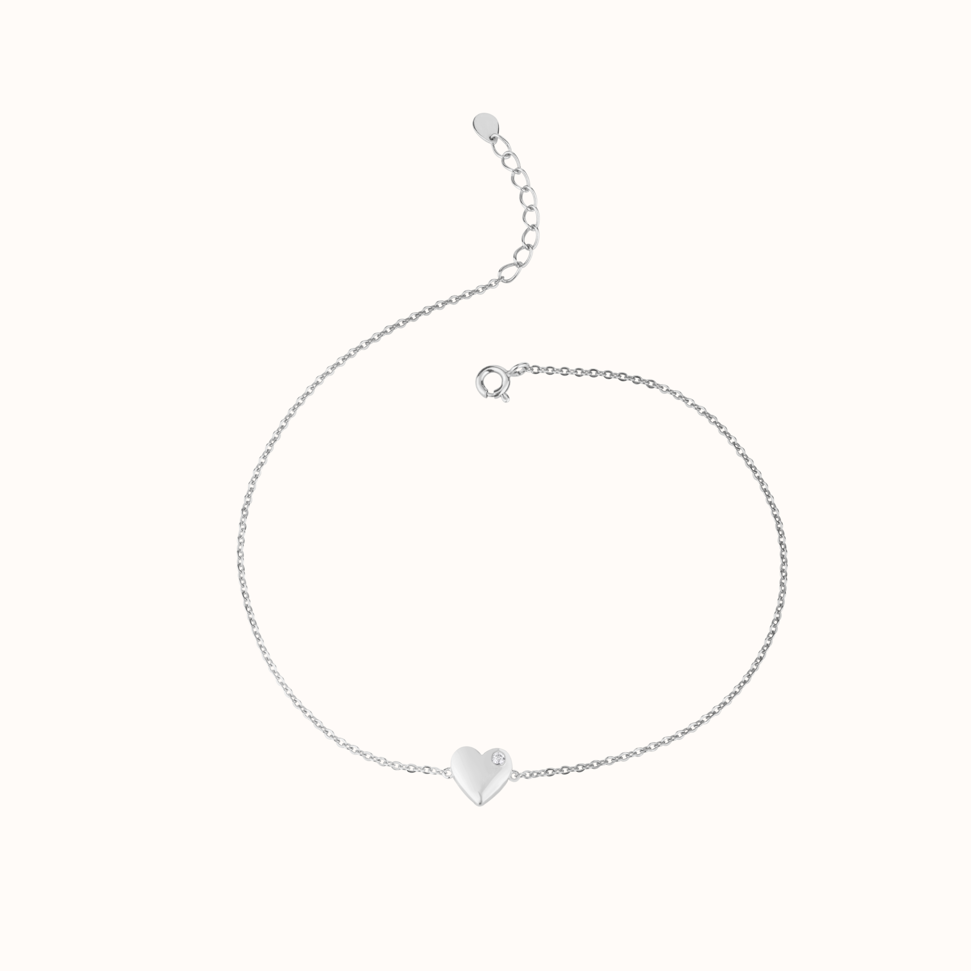 Silver Love Charm Bracelet