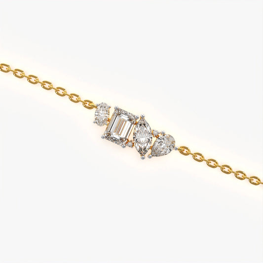 Mixed-Cut Cluster Bracelet