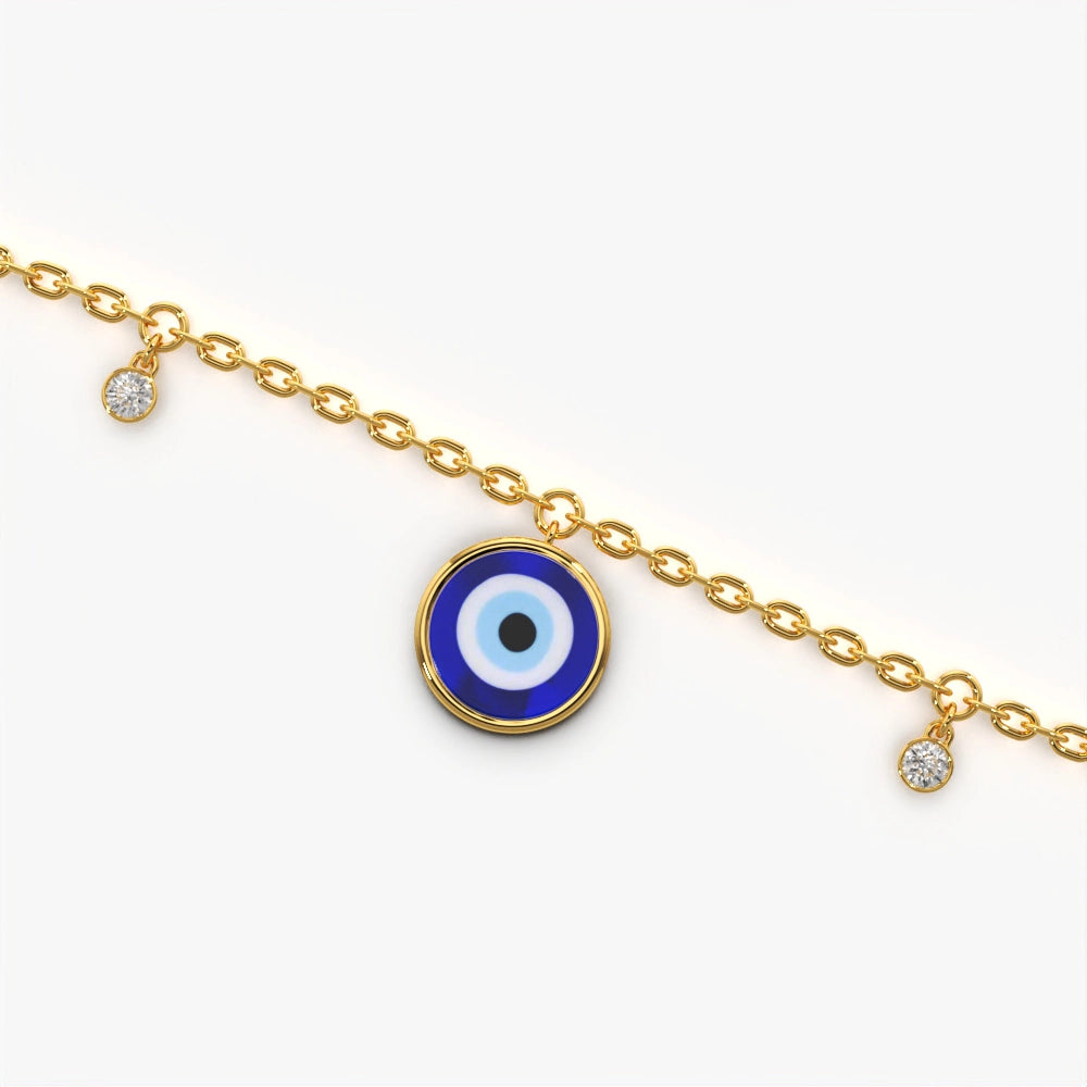 Dainty Evil Eye Charm Bracelet