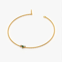 Mixed Cut Green Stone Cluster Bracelet