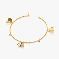 Split Petal Charm Bracelet
