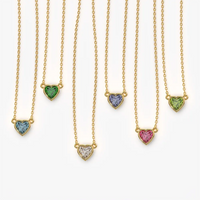 Bezel Heart Pendant Necklace