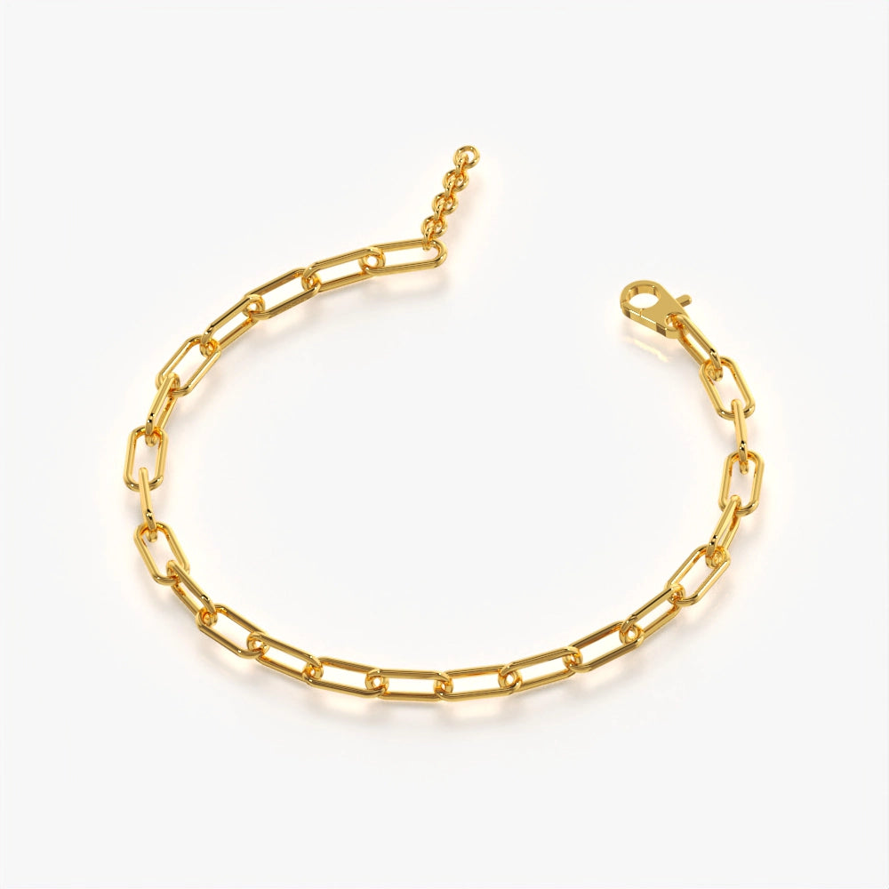 Pave Feather Chain Bracelet