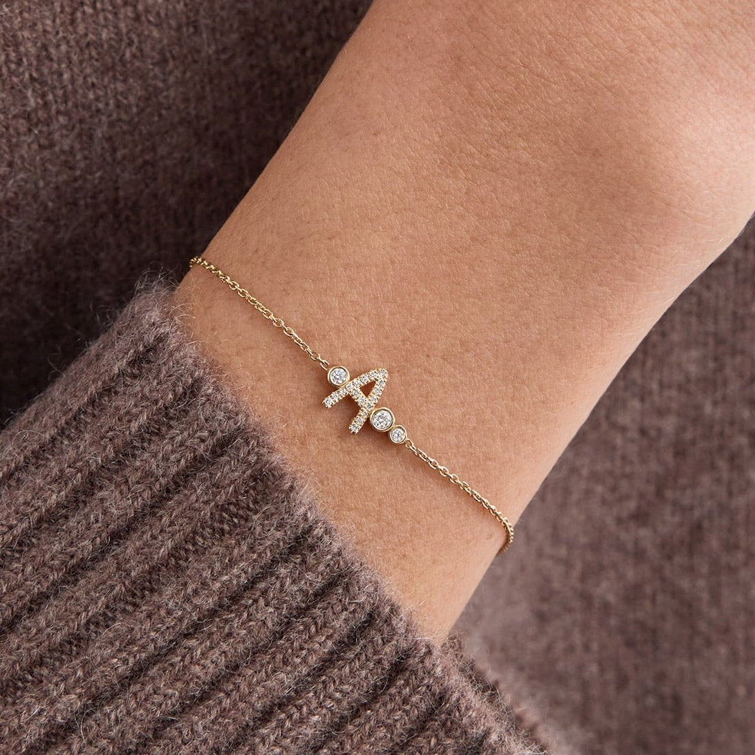 Custom Gold Vermeil Initial Bracelet