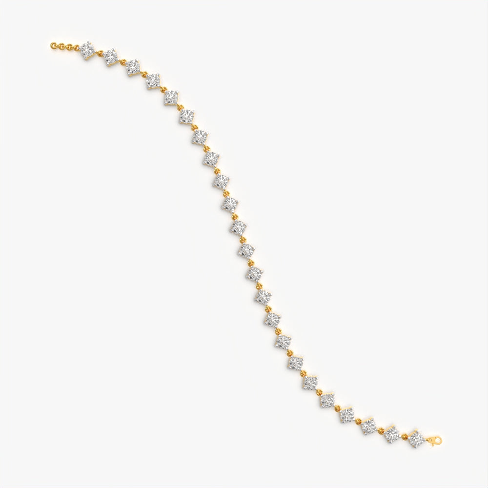 Classic round tennis bracelet