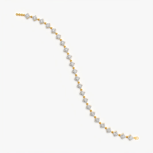 Linked Round Crystal Tennis Bracelet