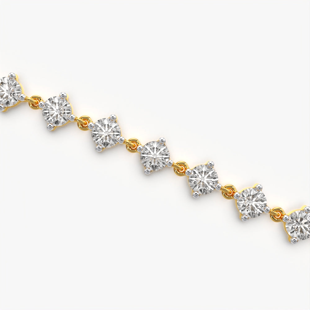 Linked Round Crystal Tennis Bracelet
