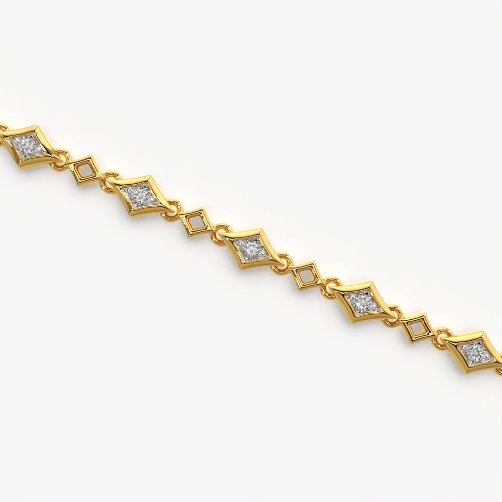 Geometric Diamond Station Bracelet