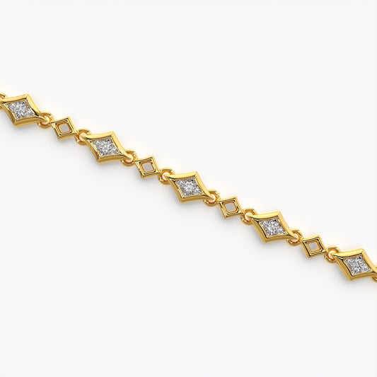 Geometric Diamond Station Bracelet