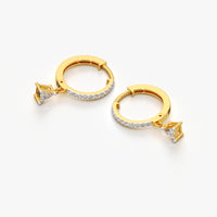 Triangle Drop Huggie Hoops