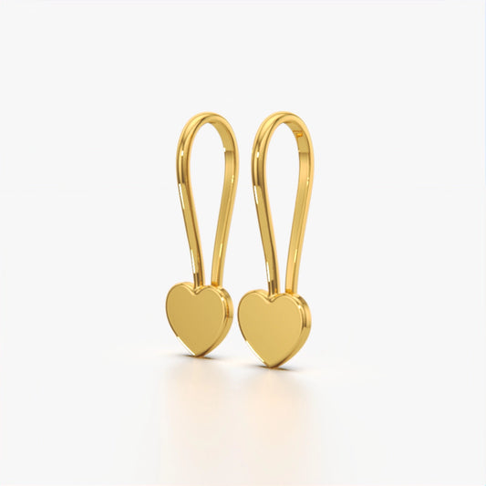 Heart-Shaped Dangle Earring