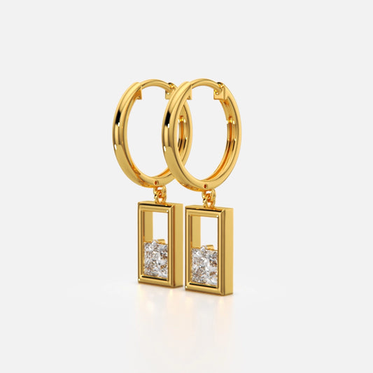 Modern Princess-Cut Dangles