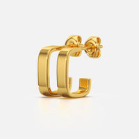 Squared Polished J-Hoops