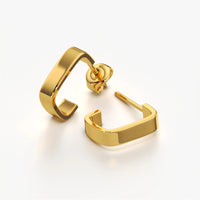 Squared Polished J-Hoops